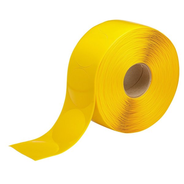 Brady ToughStripe Max Floor Marking Tape 3.5 in Dia Vinyl Yellow Dot-Shaped 350/RL 170082